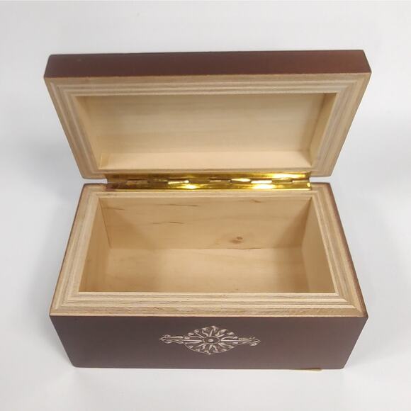 VTG Wood Box Dresser Trinket Trunk City Ukraine Crimea Clipper Ship Boat Anchor - Picture 3 of 7